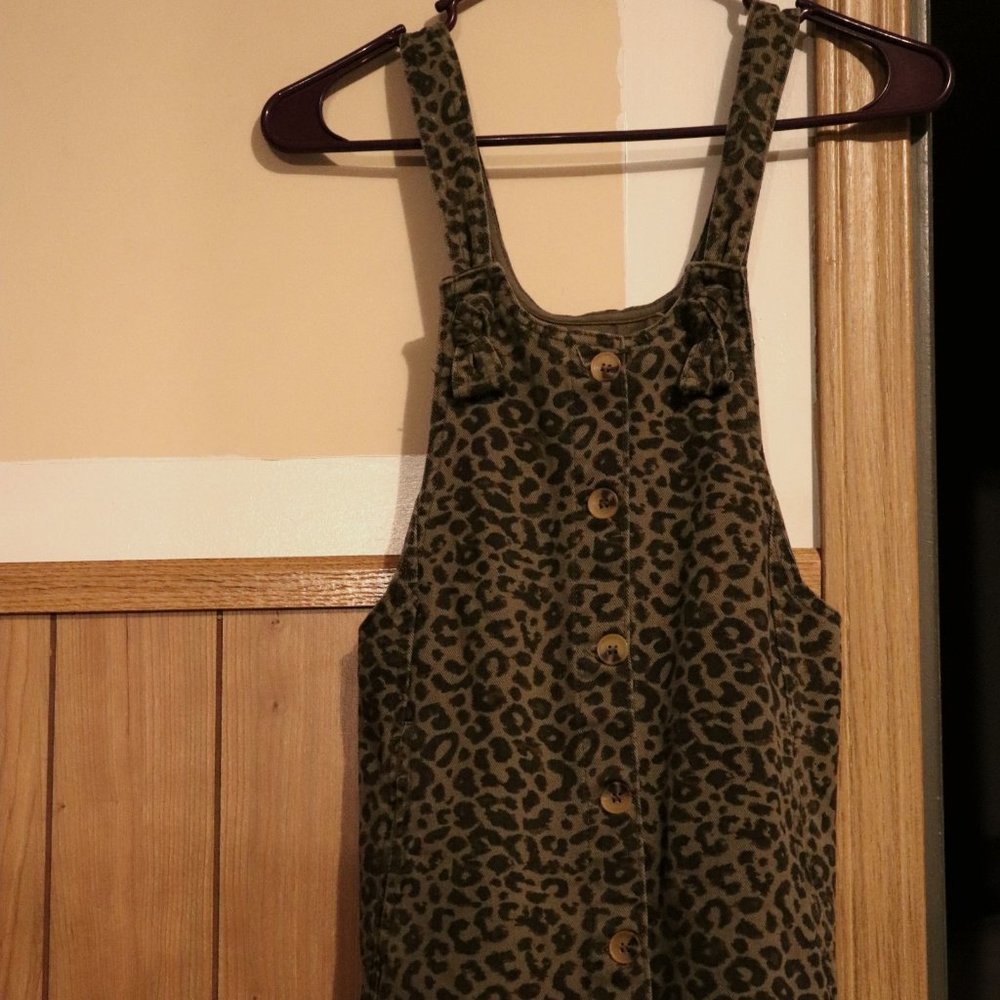 ZARA Kids Cheetah Overall Dress